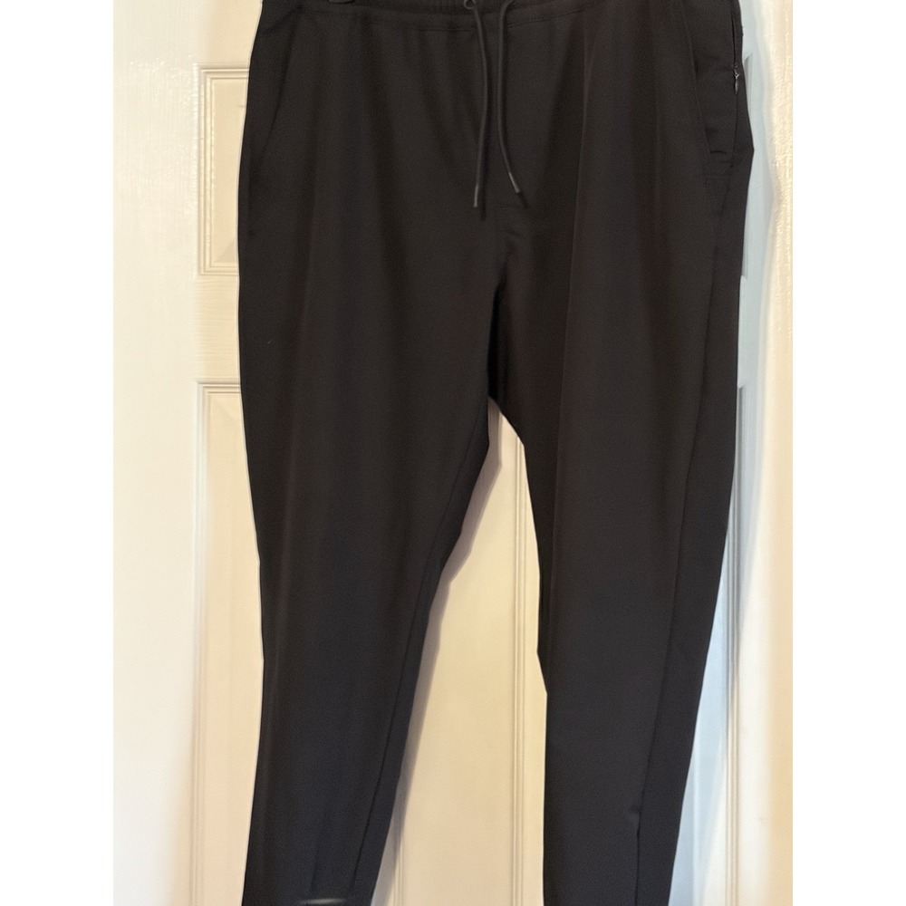 Men's Nylon Pants, Black Size Large, Men's Elastic Waist Pants, Casual Pants